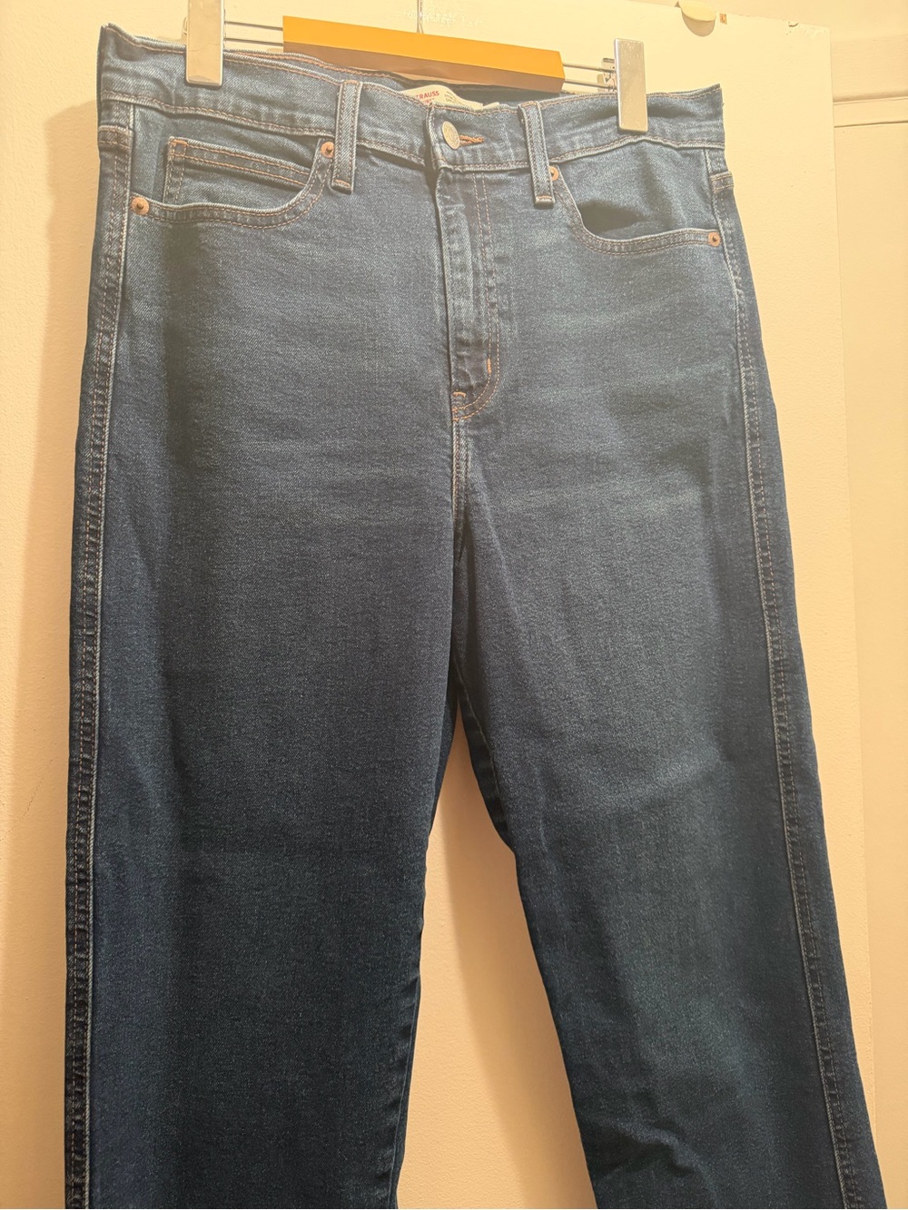 Signature by Levi Strauss Women's Straight Leg Jeans in Dark Blue Denim